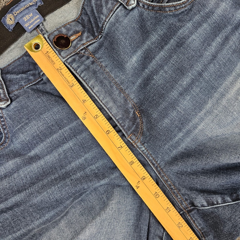 Democracy Ab solution Skinny Jeans Women's 22W High Rise Dark Wash Blue Denim - Picture 5 of 8